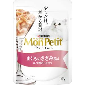 ネスレ日本 Nestle モンプチ プチリュクスパウチ まぐろのささみ添え かつおだし仕立て35g ネスレ