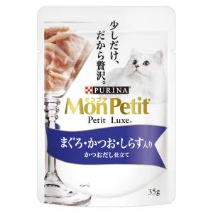 ネスレ日本 Nestle モンプチ プチリュクス パウチ まぐろ かつお しらす入り 35g ネスレ