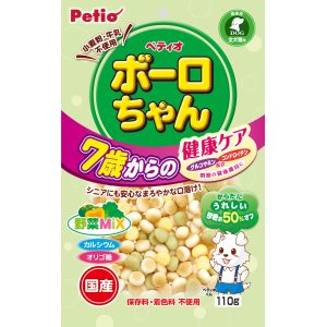 ペティオ Petio ペティオ 体にうれしい ボーロちゃん 7歳からの健康ケア 野菜Mix 110g Petio