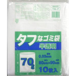 日本技研工業 日本技研工業 TA7 タフなゴミ袋 70L 10枚 プレミアム・あきばお～