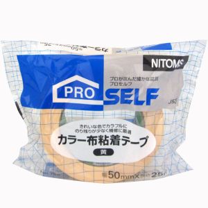 ニトムズ Nitto ニトムズ 756 カラー布粘着テープ 黄 50mm×25M