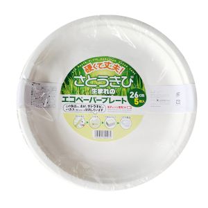 大和物産 大和物産 エコペーパープレート 26cm 5枚入