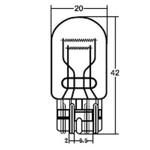 スタンレー電気 STANLEY スタンレー W7874 ウェッジベース電球 12V 18/5W T20 10個入 STANLEY