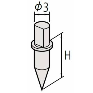 ミツトヨ Mitutoyo ミツトヨ SPH-77 円錐スタイラス 超硬/12AAE867