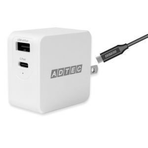 アドテック ADTEC アドテック APD-A065AC-wC-WH PD充電器+4K 100W 出力 Type-C to C ケーブル WH 65W AC wCM