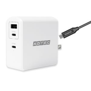 アドテック ADTEC アドテック APD-A105AC2-wC-WH PD充電器+4K 100W 出力 Type-C to C ケーブル WH 105W A1 C2 wCM