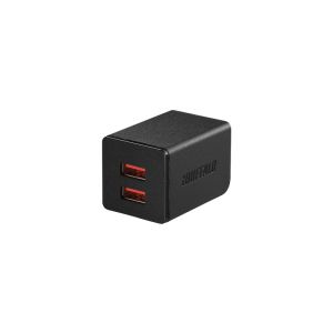 バッファロー BUFFALO 2.4A USB急速充電器 AUTO POWER SELECT機能搭載 2ポートタイプ ブラック BSMPA2402P2BK