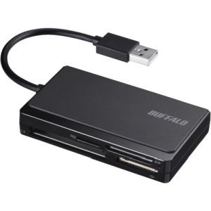 バッファロー バッファロー BSCR300U2BK USB2.0 マルチカードリーダー ケーブル収納モデル ブラック