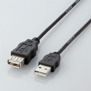 エレコム(ELECOM) RoHS対応USB延長ケーブル/1.0m/ブラック USB-ECOEA10