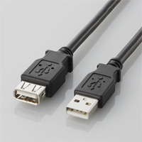 エレコム ELECOM USB2.0延長ケーブル(A-A延長タイプ) 2.0m U2C-E20BK(ブラック)