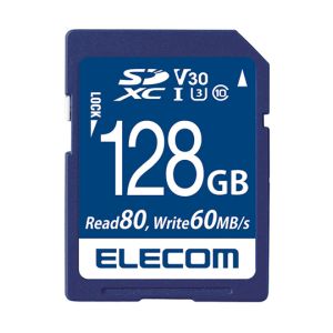 ELECOM エレコム エレコム MF-FS128GU13V3R SDXCカード データ復旧サービス付 ビデオスピードクラス対応 UHS-I U3 80MB s 128GB