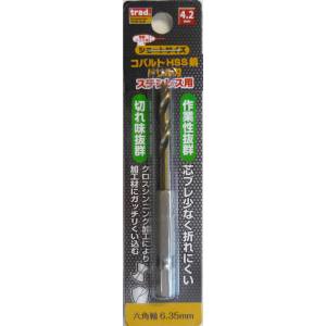 TRAD TRAD TCD-4.2 6角軸 ショートコバルトドリル 4.2mm 三共コーポレーション