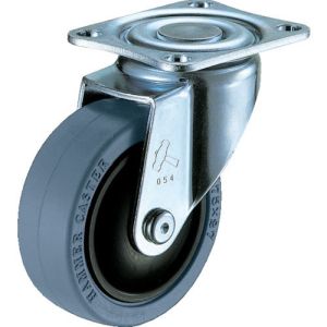 ハンマーキャスター HAMMER CASTER ハンマーキャスター 420BBE-FR125-BAR01 静シリーズ E型 自在 ゴム車 125mm