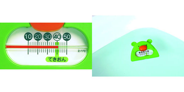  シンワ測定 SHINWA シンワ測定 73051 風呂用温度計 B-9 くまさん グリーン&ホワイト