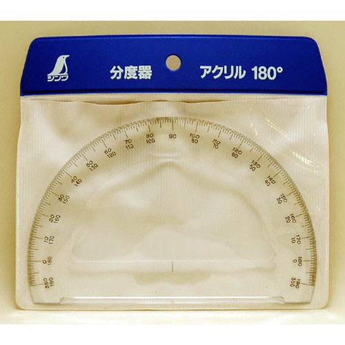  シンワ測定 SHINWA シンワ測定 74918 分度器 アクリル製 180° 15cm 半円