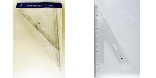  シンワ測定 SHINWA シンワ測定 75264 三角定規 アクリル製 30cm 2枚組