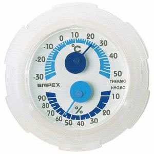 エンペックス EMPEX エンペックス TM-2381 温 湿度計 シュクレミニ温度 湿度計 クリアホワイト
