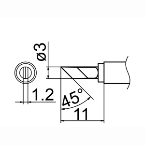 白光 HAKKO 白光 T12-KU KU型 T12シリーズ交換こて先 HAKKO