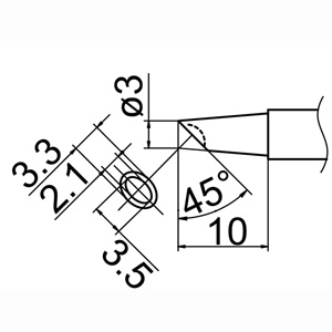 白光 HAKKO 白光 T12-BCM3 3BC型 くぼみ付き T12シリーズ交換こて先 HAKKO