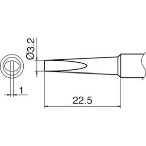 白光 HAKKO 白光 T18-DL32 こて先 3.2DL型 HAKKO