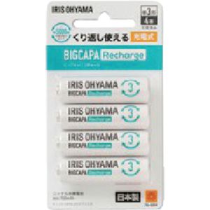 アイリスオーヤマ IRIS アイリスオーヤマ BCR-R3MH/4B 578036 ビックキャパ リチャージ 単3形ニッケル水素電池 4本パック