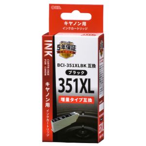 オーム電機 OHM オーム電機 キヤノン互換 BCI-351XLBK 染料ブラック 01-4159 INK-C351XLB-BK