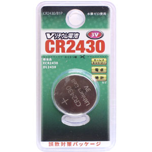 オーム電機 OHM オーム電機 CR2430/B1P Vリチウム電池 CR2430 1個入 07-9974