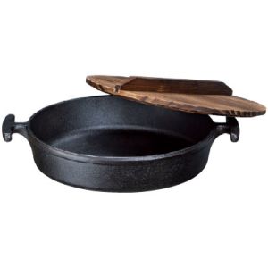 イシガキ産業 ISHIGAKI イシガキ産業 鉄鋳物すきやき鍋 木蓋付 24cm 黒 3943