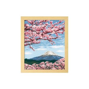 オリムパス オリムパス ししゅうキット 桜と富士山 7386 | プレミアム