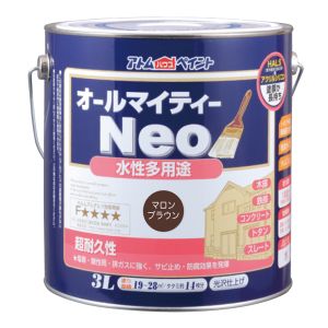 アトムペイント アトムペイント 水性オールマイティーネオ 3L マロン