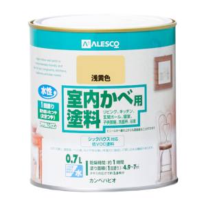 カンペハピオ KANSAI カンペハピオ 室内かべ用塗料 浅黄色 0.7L