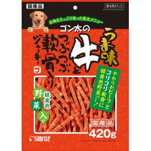 マルカン MG マルカン ゴン太のうま味牛とつぶつぶ軟骨入りジャーキー 緑黄色野菜入り 420g SGN-018