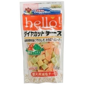 ドギーマンハヤシ DoggyMan ドギーマン ハロー ダイヤカットチーズ 野菜ミックス 100g hello! 犬 おやつ