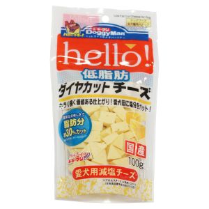 ドギーマンハヤシ DoggyMan ドギーマンハヤシ hello 低脂肪ダイヤカットチーズ 100g