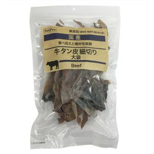 ペットプロジャパン PetPro ペットプロジャパン 国産おやつ 無添加 牛タン皮細切り 大袋 140g PetPro