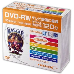 磁気研究所 DVD-RW 録画用5mm スリムケース 10P HDDRW12NCP10SC