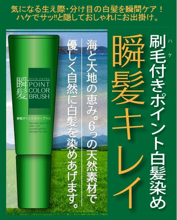 プラセス製薬 瞬髪ポイントカラーブラシ 染毛料 50g (ナチュラルブラック) | プレミアム・あきばお～