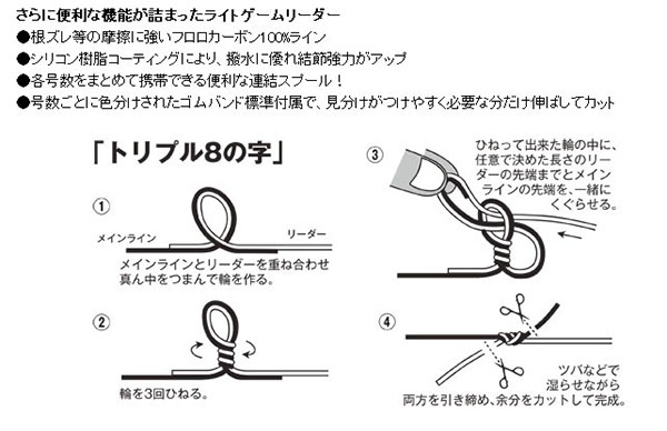  ティクト TICT ティクト ライトゲームコンパクトショックリーダー 40m 0.6号 TICT