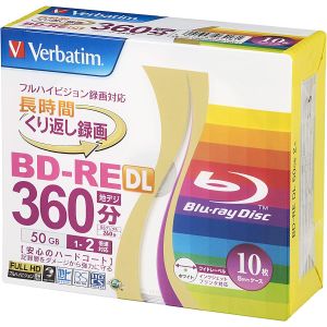 バーベイタム Verbatim バーベイタム VBE260NP10V1 BD-RE DL 50GB 10枚 2倍速 ブルーレイディスク Verbatim