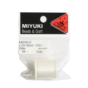 ミユキ MIYUKI ミユキ ビーズステッチ糸 ＃40 50m巻 アイボリー K4570-2